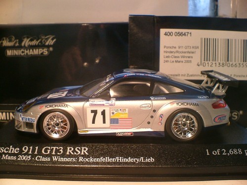 RARE MINICHAMPS 1/43 PORSCHE 911 GT3 RSR 24h Le Mans 2005 OUTSTANDING DETAIL NLA
