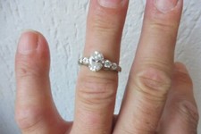 Très Beau Vieux Anneau, 925 Argent Avec Des Pierres Finement Taillées, Taille 59