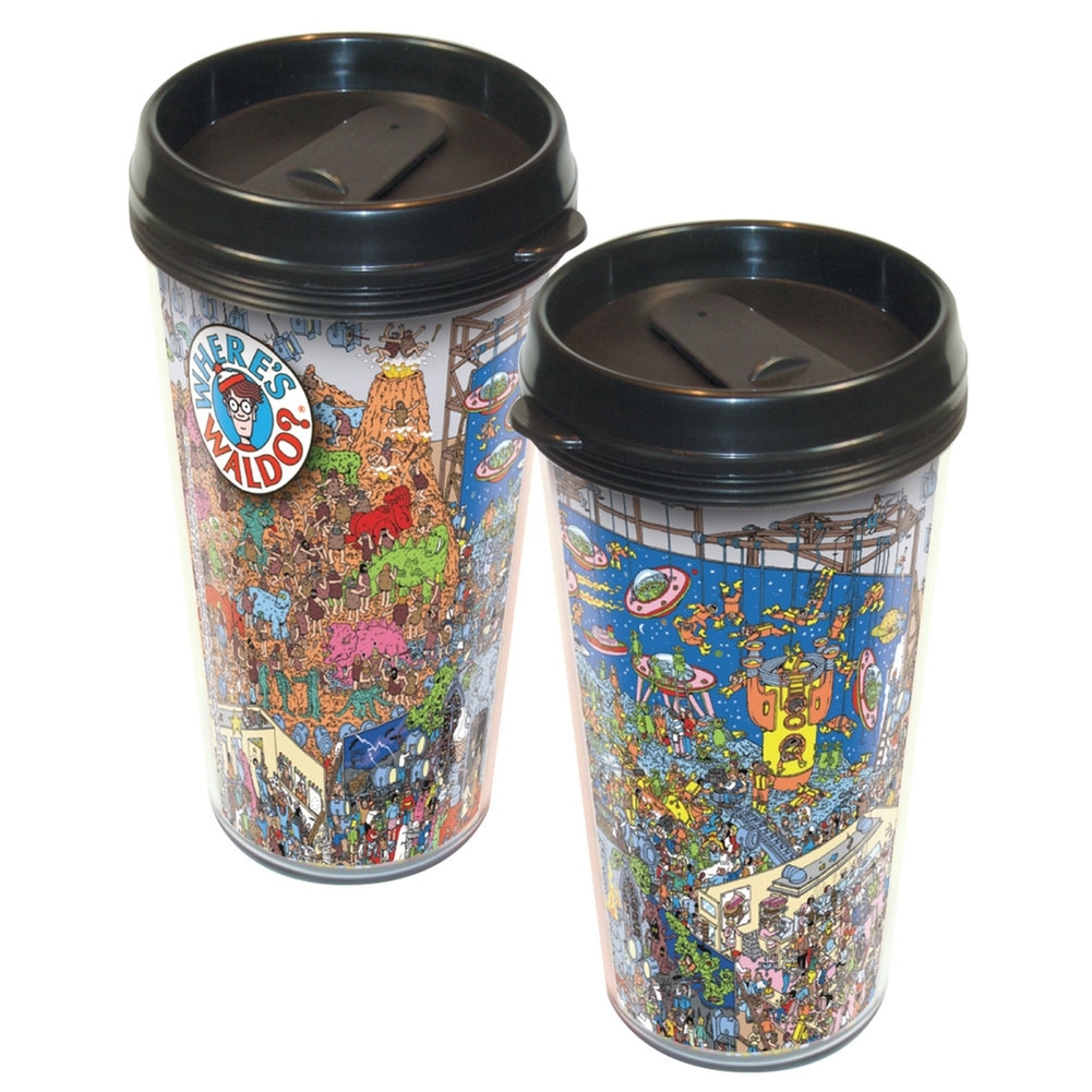 Where's Waldo Dinosaur and Spaceman Travel Mug eBay