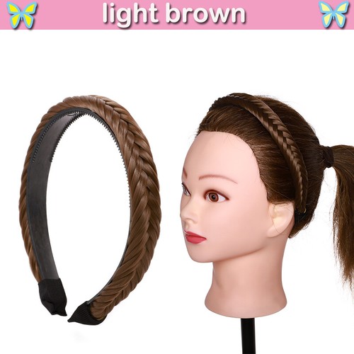3/5 Strands Braided Headband Hair Classic Chunky Plaited Braids Hair Extensions - Picture 32 of 46