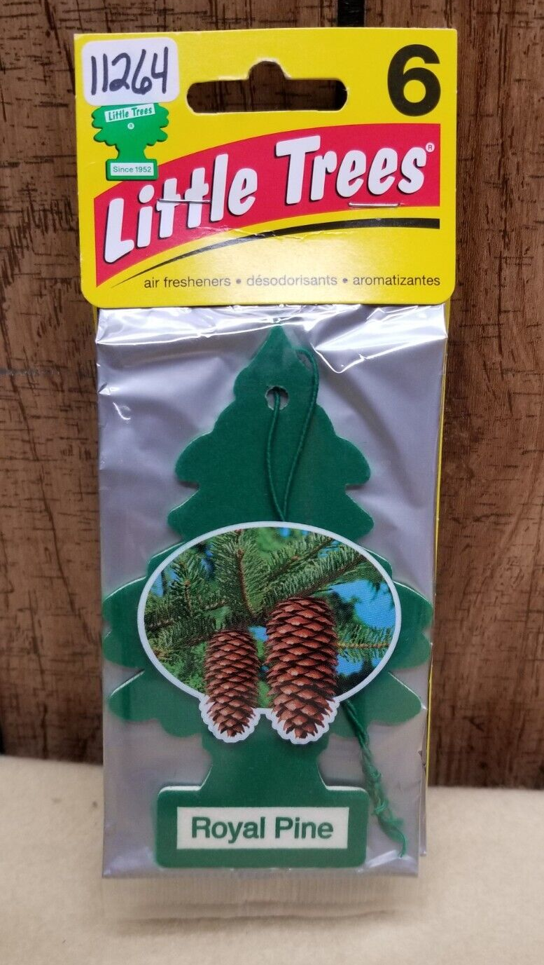 Little Trees Hanging Air Freshener Royal Pine Scent Home Car 6Pack NEW