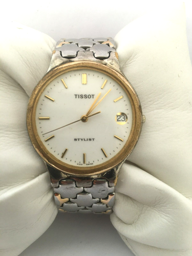 Montre Femme Tissot Quartz Suisse - Cadran Guilloché Or - Acier Inoxydable 316L