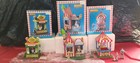 Lemax Hamburger & Ice Cream Bag Toss Lemonade Popcorn Carnival Village (3) Lot