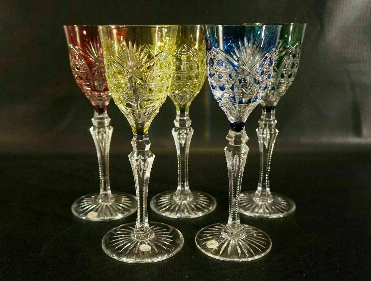 Val Saint  Lmbert   アンティーク酒杯RD　カメイガラス Val Saint Lmbert アンティーク酒杯GR カメイガラス Val Saint Lmbert