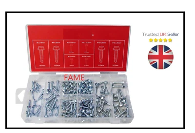 AM TECH Amtech MARKSMA 120pc Hex Head Self Drilling Tapping Screw Assortment Nut Set DIY