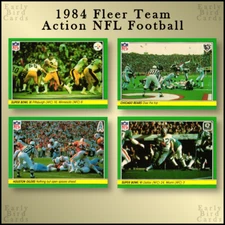 1984 Fleer NFL Team Action Football (1-88) / Pick Your Cards / Buy4+ Save20%