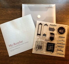 CTMH D1572 MY LIFE  ~ DAYS OF WEEK, TOO MUCH FUN Acrylic Stamps