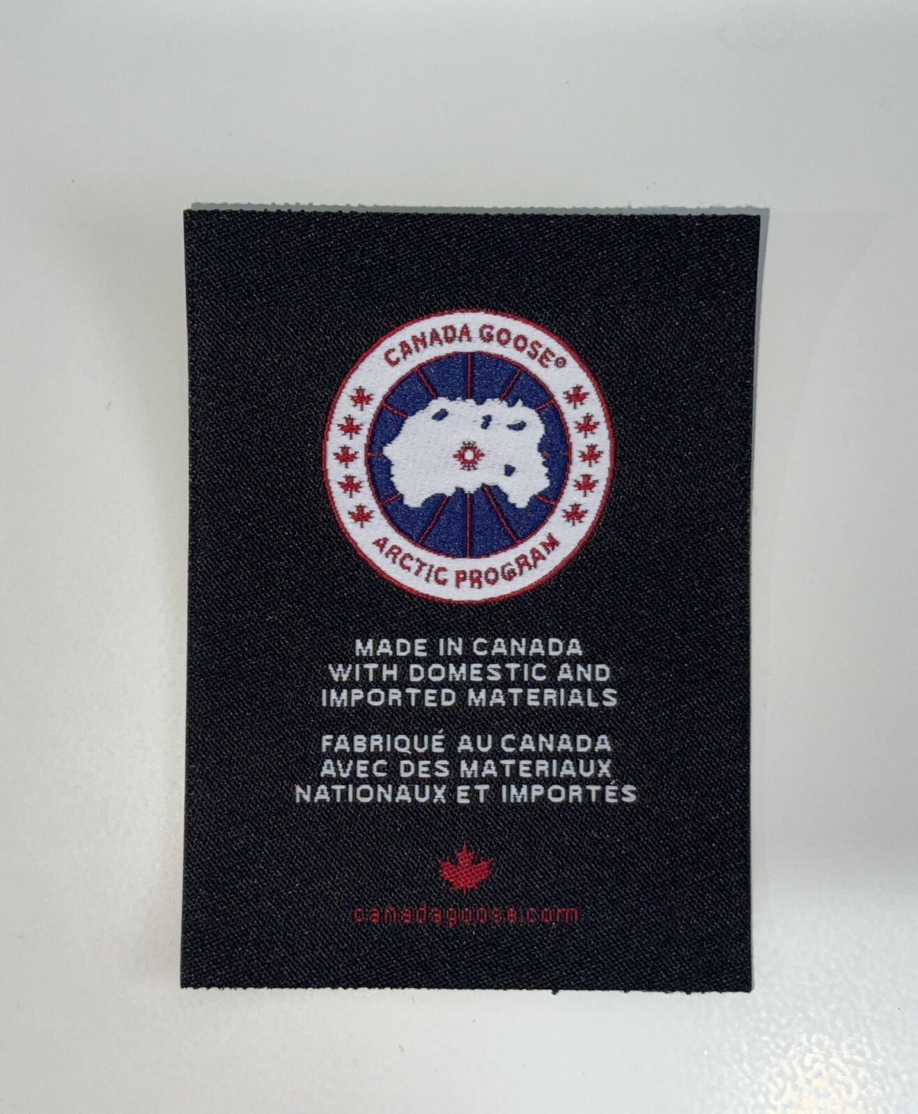 8.5 x 5.0 cm Canada Goose Neck label -Patch / Sew On -Jacket