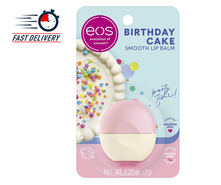 Natural Shea Lip Balm- Birthday Cake, All-Day Moisture Lip Care Products