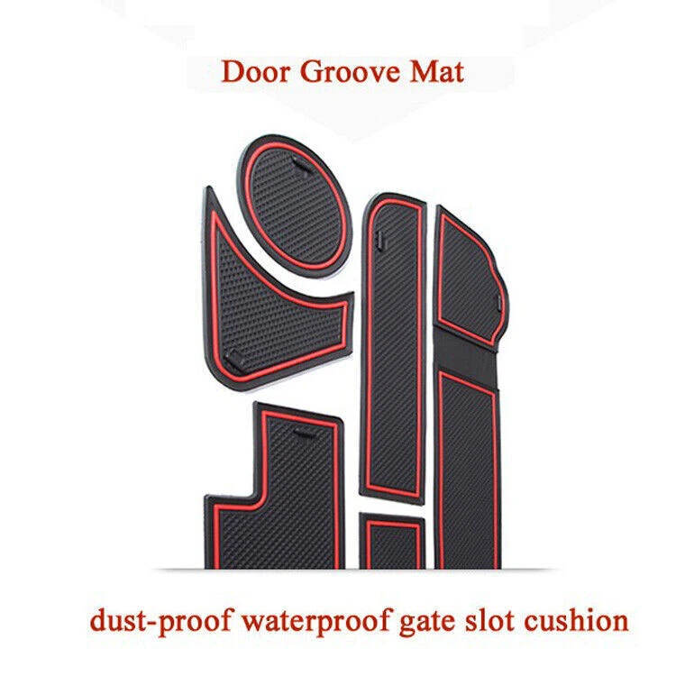 Alfombrilla portavasos de goma con ranura para puerta interior antideslizante 8 piezas para Audi A4L 2009-2012 Foto 3 de 4