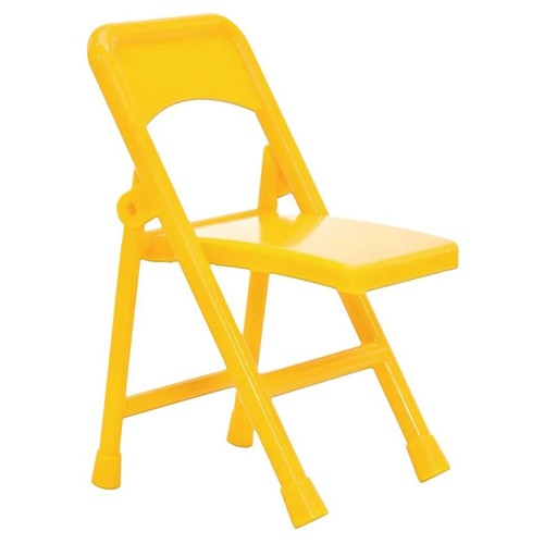 Yellow Plastic Toy Folding Chair for WWE & AEW Wrestling Action Figures - 第 1/1 張圖片