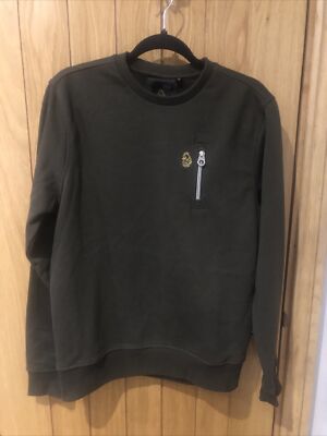 Men's Luke Sport Olive Green Sweatshirt Size Medium UK