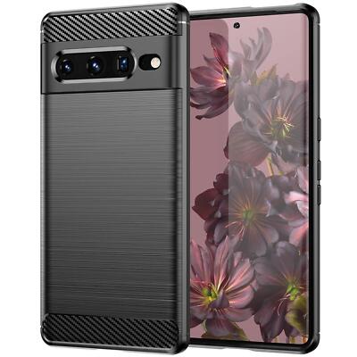 Hülle Carbon für Google Pixel 7 Pro Schutzhülle Handy Case Cover Handyhülle