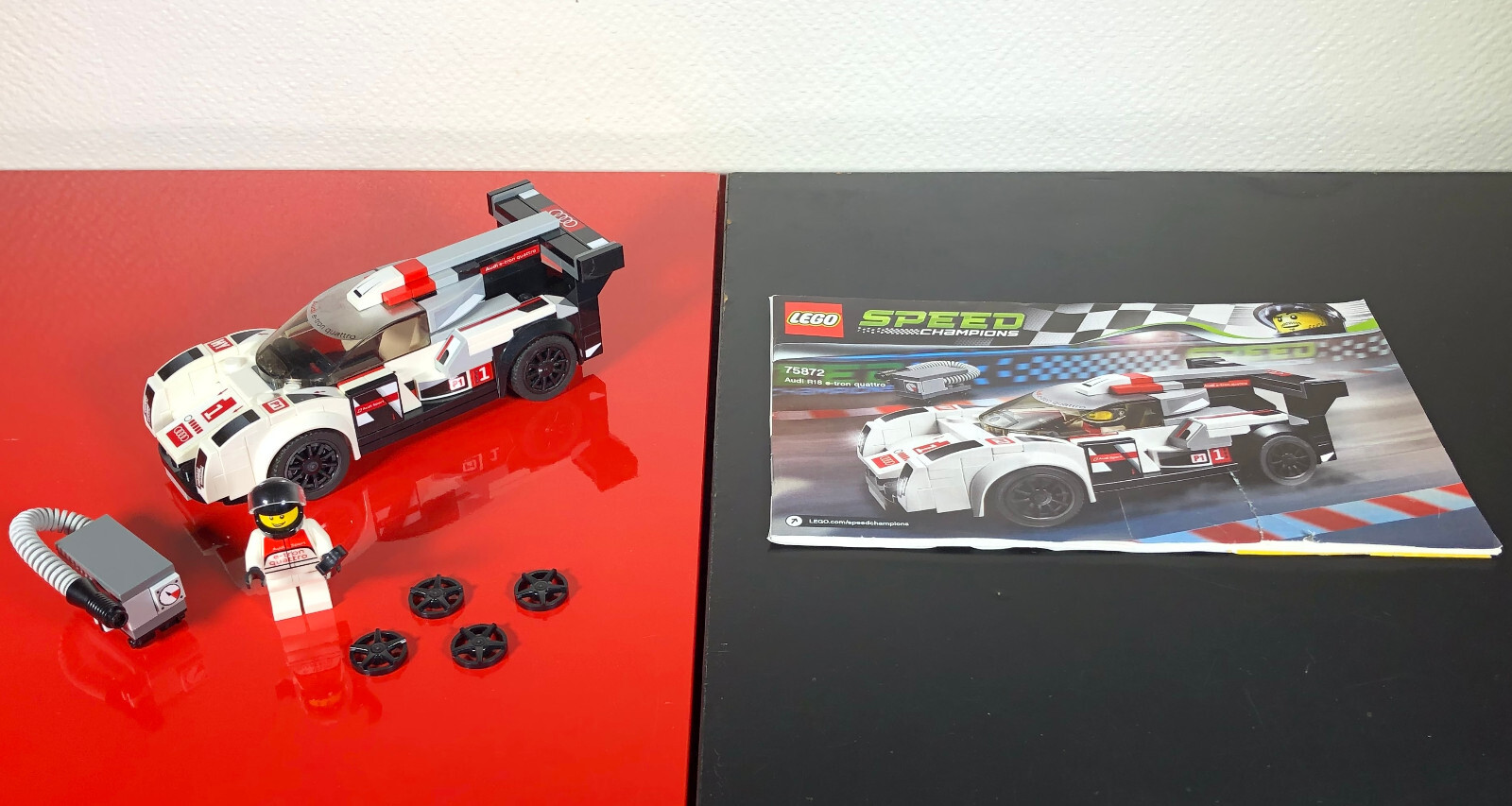 LEGO 75872 Audi R18 e-tron quattro voiture de course miniature avec jantes interchangeables