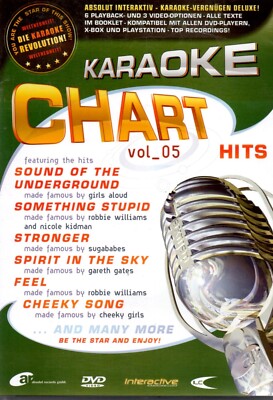 DVD KARAOKE CHART HITS Vol 5 Robbie Williams NIcole Kidman Something stupid Feel