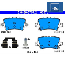 Image of Brake Pad Set, disc brake ATE 13.0460-5757.2 For HONDA