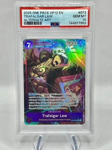 Trafalgar Law (073) (Alternate Art) OP12-073 Legacy of the Master PSA 10