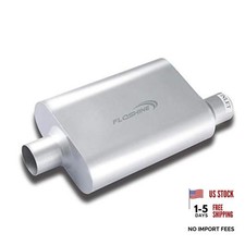 Universal Mufflers Dual Chamber offset inlet (ID) center outlet (ID) 2.5"