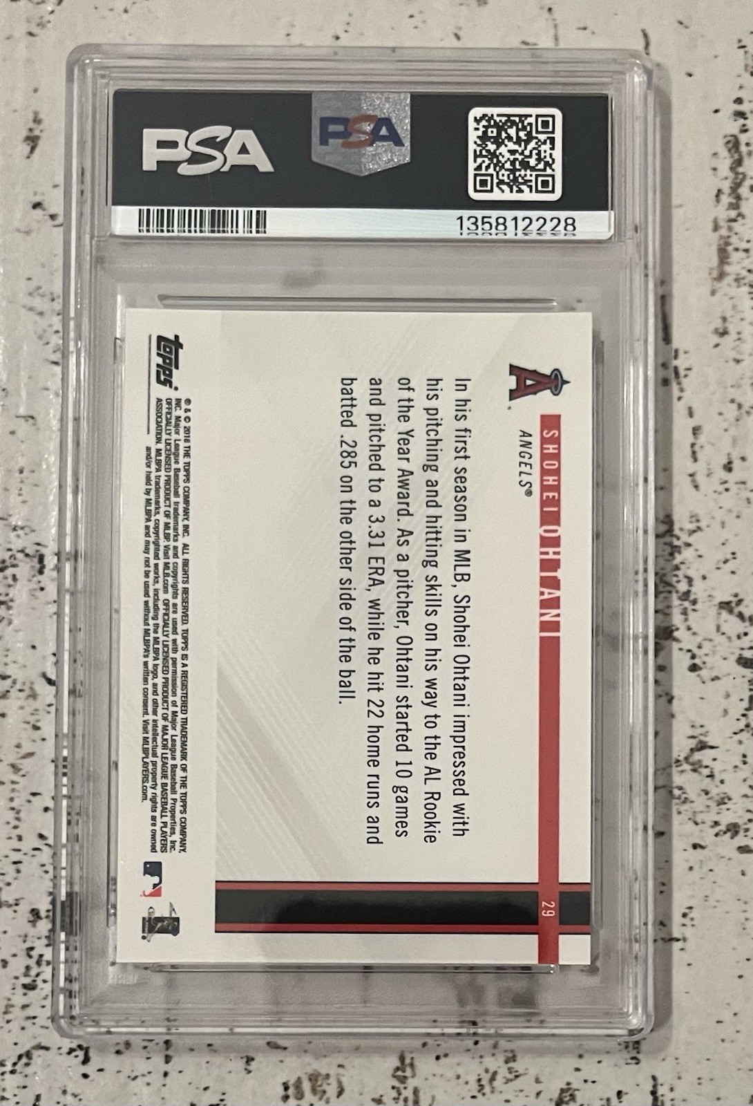 PSA 9 mint 2018 TOPPS ON DEMAND ROOKIE YEAR IN REVIEW #29 SHOHEI OHTANI RC view 2