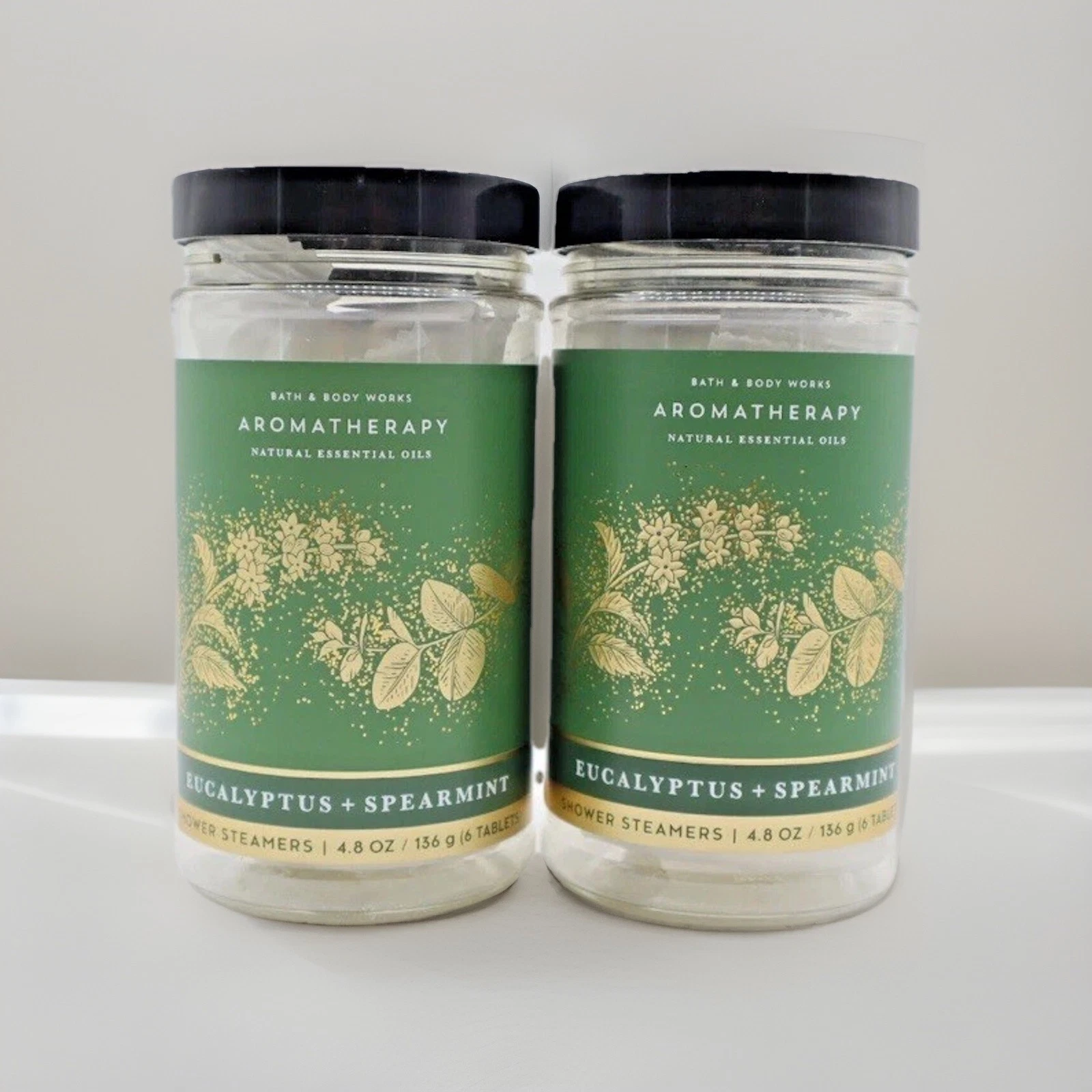 Bath & Body Aromatherapy Eucalyptus Spearmint SHOWER STEAMERS 6 X 2 = 12 Tablets