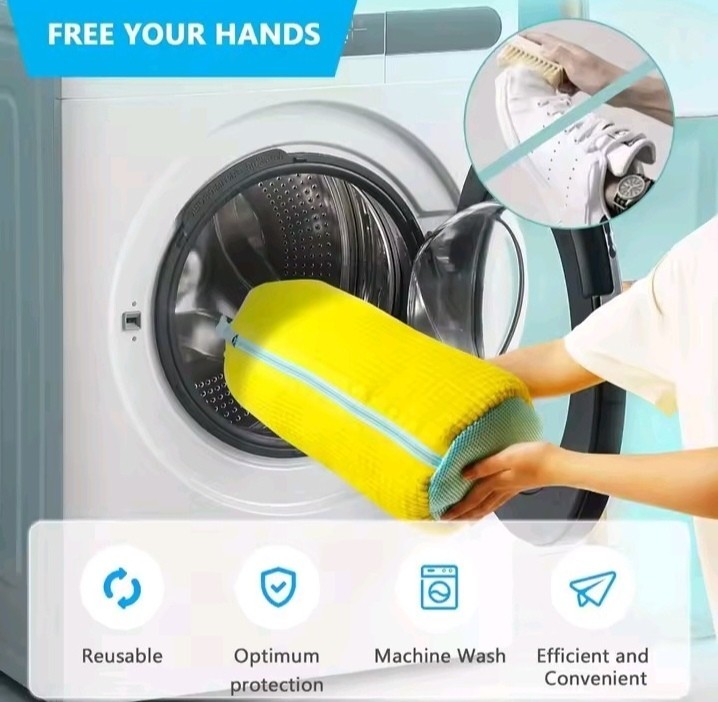 Shoe Washing Bag for Washing Machine Reusable Laundry Mesh Bag Sneaker Protector
