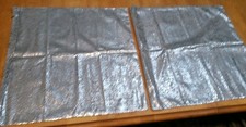 2 Throw Pillow Covers/ Pillowcases 18x18 Silver Soft Zip Closure Double Sided