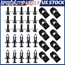 For Nissan 35 Pcs Body Bolts & U-nut Clips- M6 Engine Under Cover Splash Shield