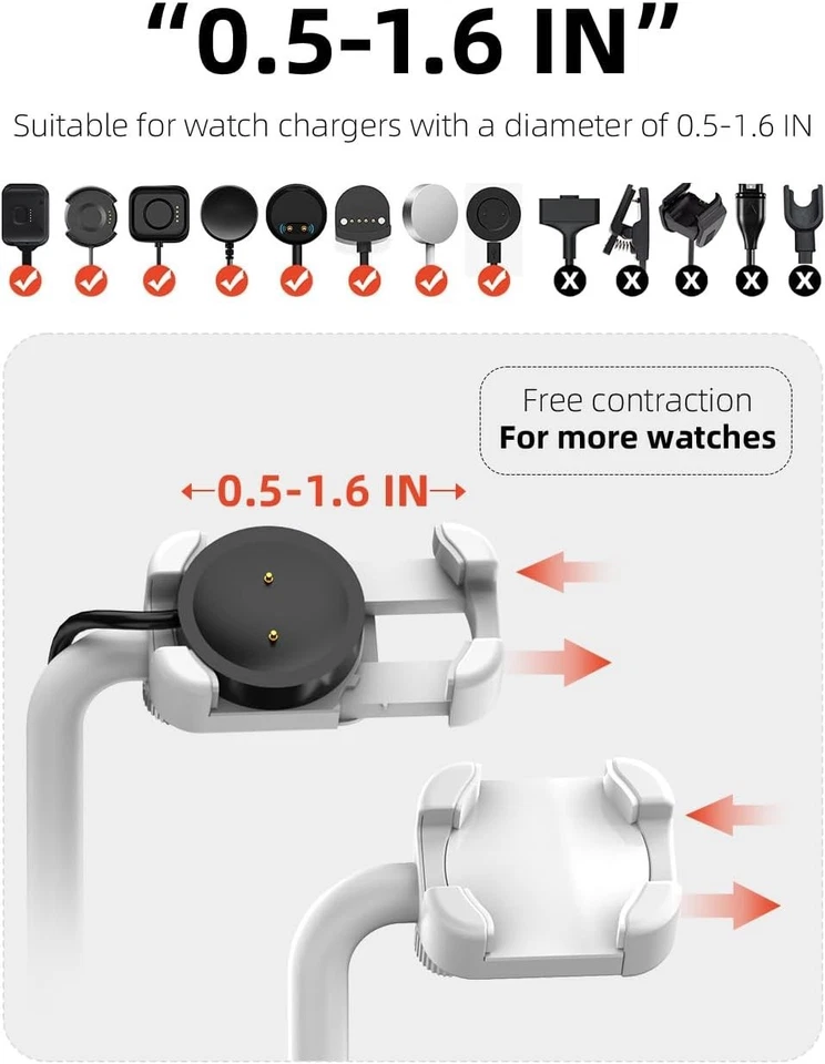 Elegant 2 in 1 Wireless Charger Dock for Smartwatches & Qi Devices - Compact - Image 4 of 4