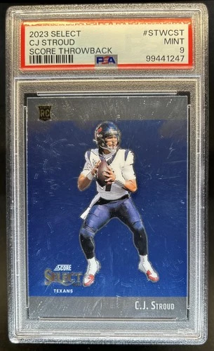 2023 Panini Select C.J. Stroud Score Throwback RC Rookie #STW-CST Texans PSA 9