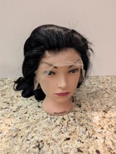 Women's 16" Hair Wig Wavy Natural Black