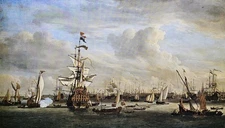 Harbour of Amsterdam - Maritime Print after Willem van de Velde the Younger