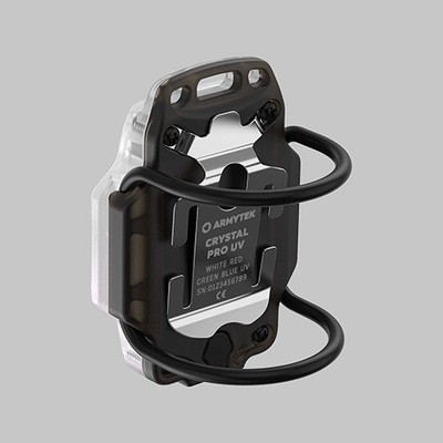 Armytek Crystal PRO UV Stirnlampe Grau - 200 Lumen, Weiß / Rot / Grün