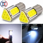 BA15S LED Bulbs 1156 P21W COB WHITE Car Daytime Running Lights Nightlights