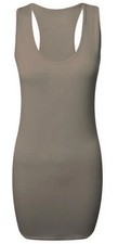 Ladies Racer Back Muscle Vest top Womens Bodycon Muscle Vest Top Gym Top 8-26