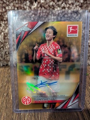 2024-25 Topps Chrome Bundesliga Chrome Autographs Jae-Sung Lee Gold Auto /50