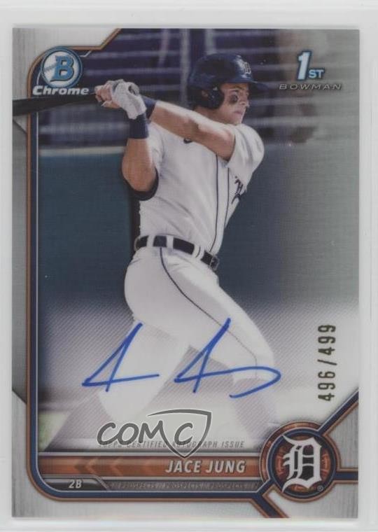 2022 Bowman Draft Chrome Pick Refractor 496/499 Jace Jung #CDA-JJ Auto 1cc7