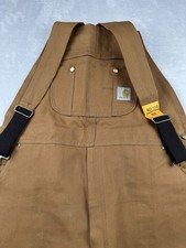 Carhartt Firm Duck Bib Overall Loose Fit Men's size 40x32 0R0037-M BROWN NWT
