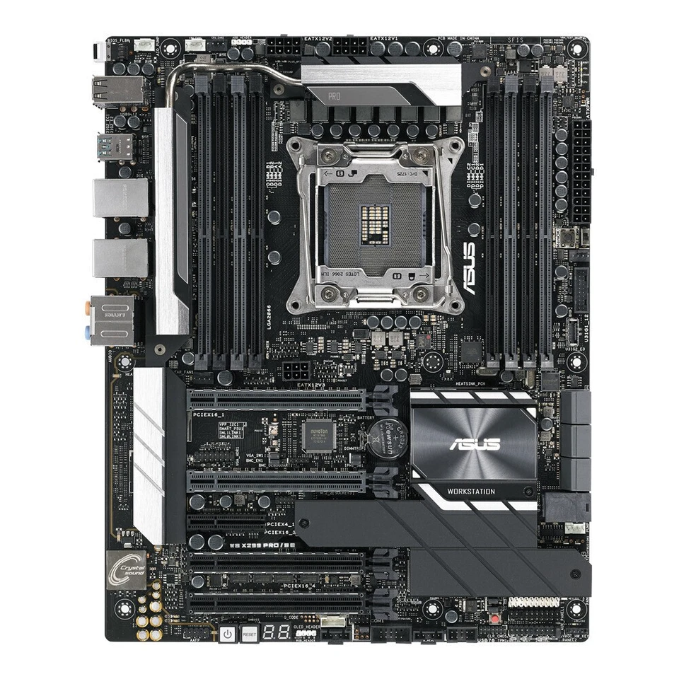 Asus WS X299 PRO/SE LGA2066 DDR4 IMPI BMC LAN M.2 U.2 USB 3.1 Type-C Motherboard - Image 4 of 4