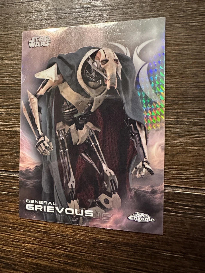 2025 Topps Chrome Star Wars General Grievous 49 preto e branco brilhante - Imagem 3 de 3