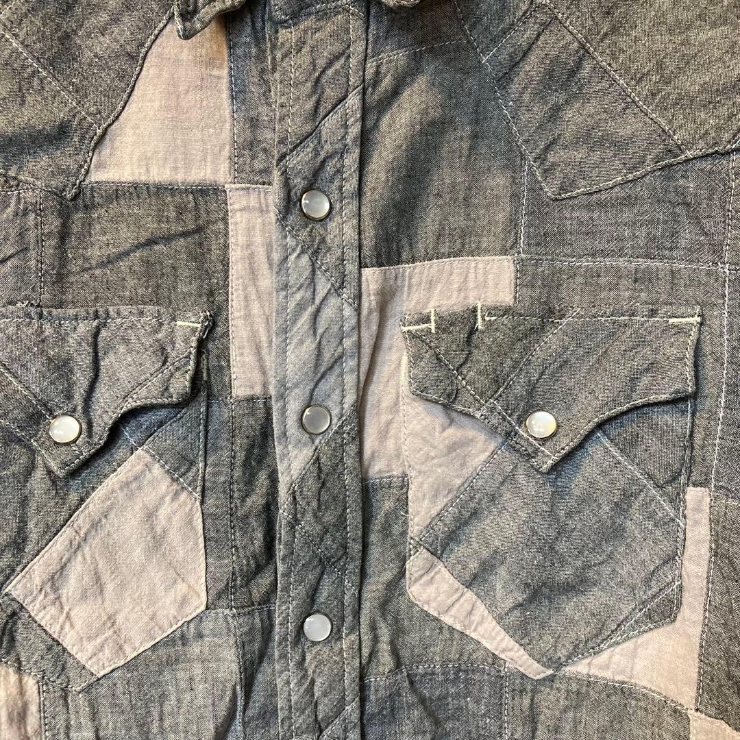 Engineered Garments Patchwork Western Shirt Size … - image 4