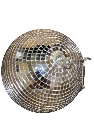 Vintage Glass 7” Diameter Disco Ball 24” Circum. Mirrored Glass 1970’s Mosaic - Picture 3 of 3