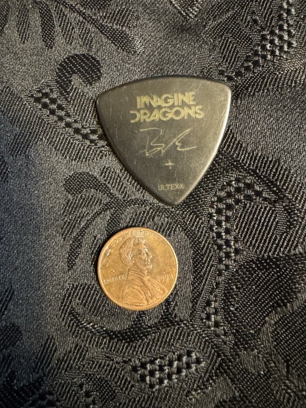 Imagine Dragons Guitar Pick Bass Pick Official From The Show/Tour And Rare!