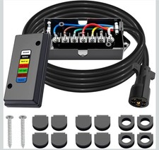 7 Way Trailer Wiring Harness Kit 8 Ft With 7 Pin Plug Junction Box
