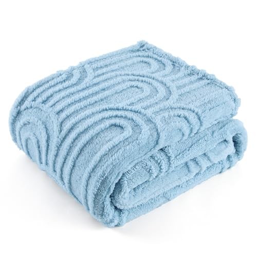 Throw Blanket for Couch - Super Soft & Cozy Summer Throw (50" x 60") Blue