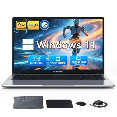 Huidun HiBook 6 15,6Zoll Laptop Set Intel N150 16GB 256GB Win11 Mit Laptoptasche