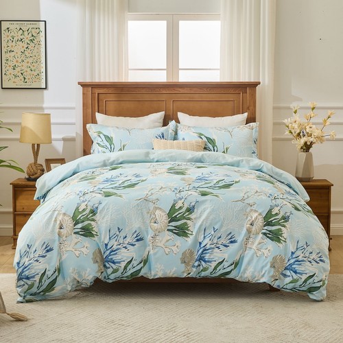 100% Organic Cotton Duvet Cover Set Soft Breathable 3 Pieces Bedding Sets - Picture 68 of 129