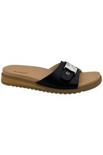 Dr. Scholl's Buckle Slide Sandals Island Icon Black