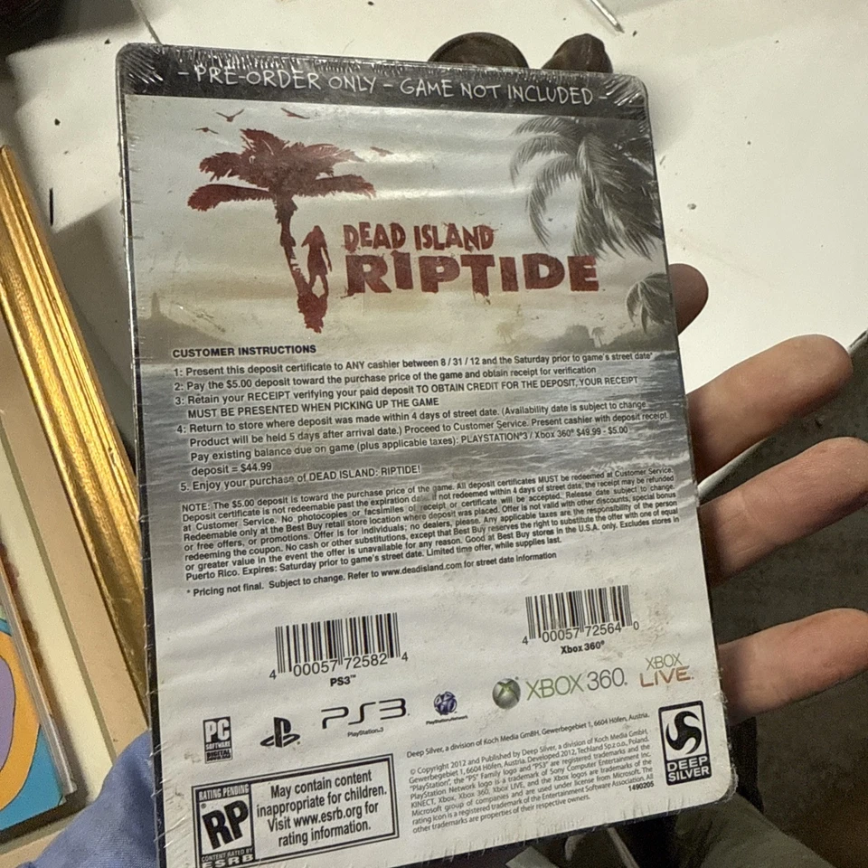 Dead Island: Riptide Steelbook (Sony PlayStation 3, 2013) PS3  - Image 3 of 4