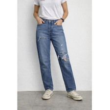 Levi's Wedgie high-rise distressed straight jeans women size 30