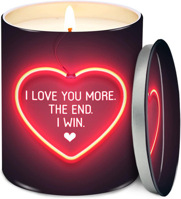 Anniversary Wedding Gifts for Women Men - I Love You More Vanilla Lavender Candl